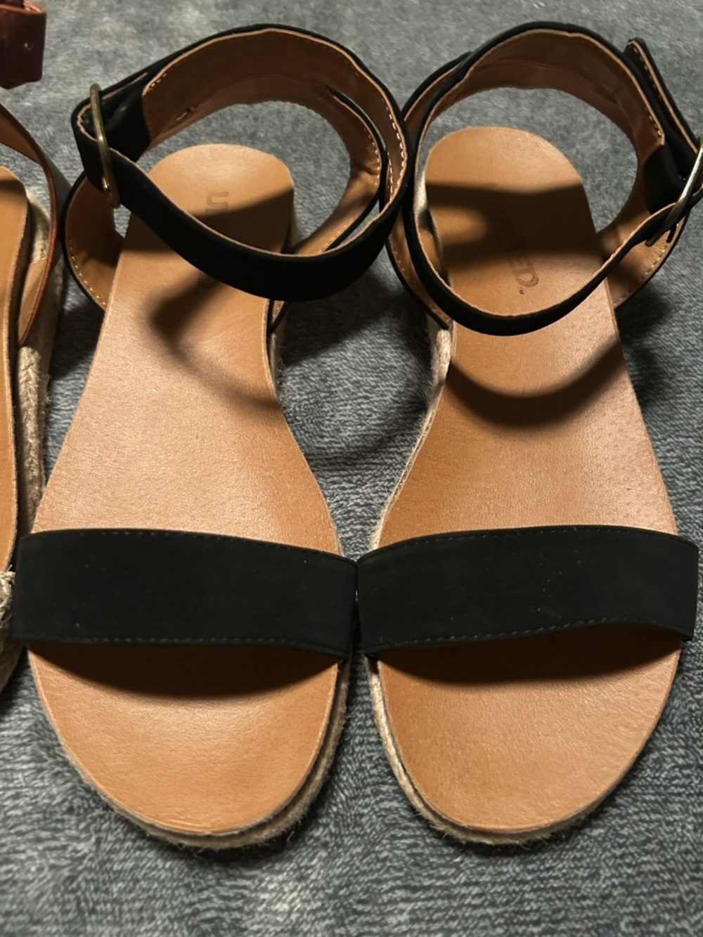 Women's Espadrille Sandals *lot of 2* Brown and Black - Picture 2 of 8
